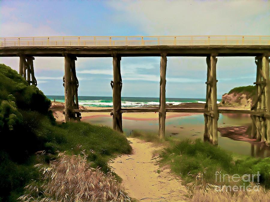 An Old Railway Bridge Digital Painting Photograph by Blair Stuart