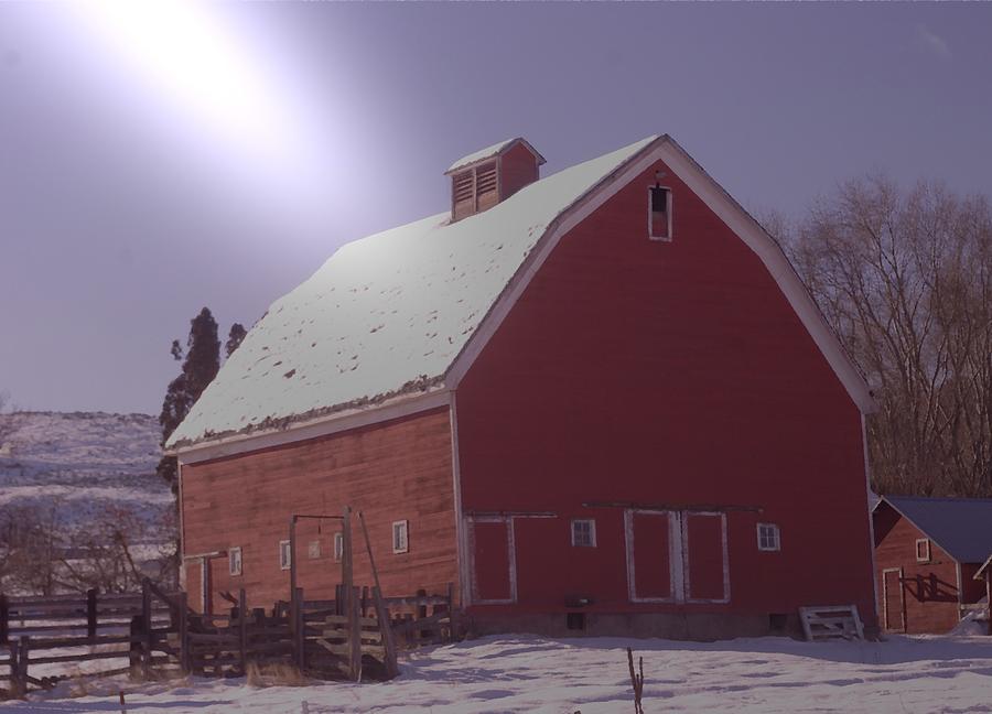Barn Photograph - An Old Red Barn  by Jeff Swan