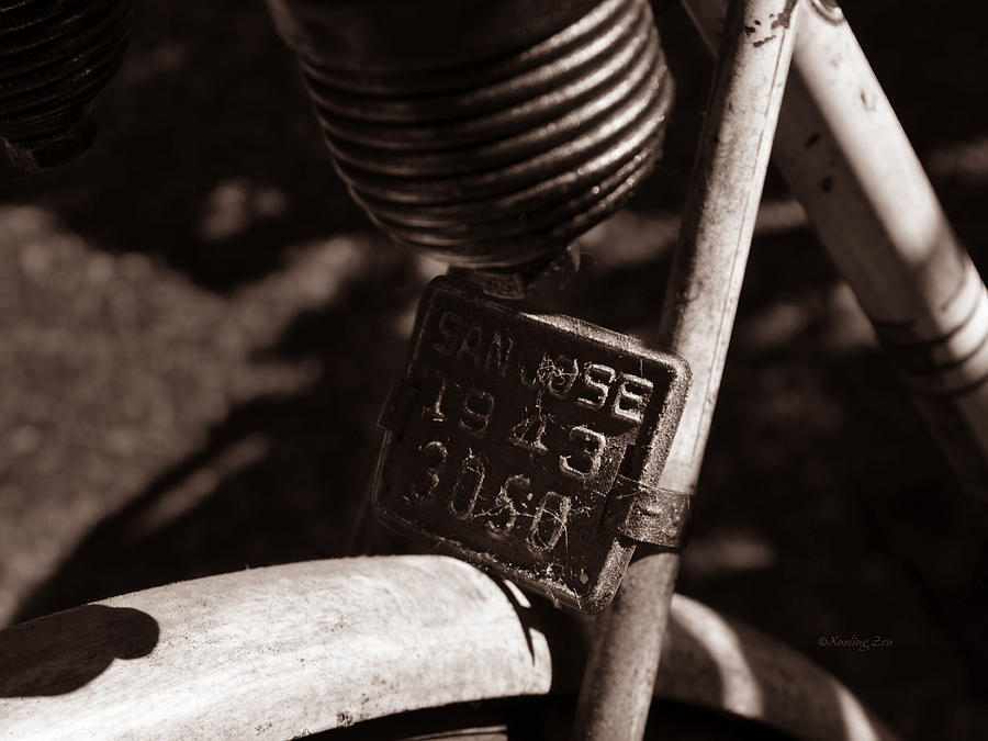 An Old Rusty Bicycle Photograph by Xueling Zou