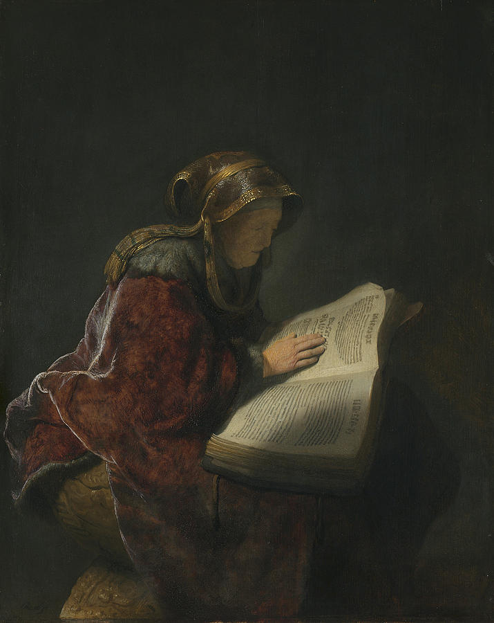 Rembrandt Van Rijn Painting - An Old Woman by Celestial Images