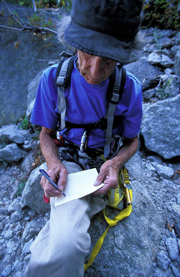 An Older Male Rock Climber Writing Photograph By Corey Rich Fine Art America