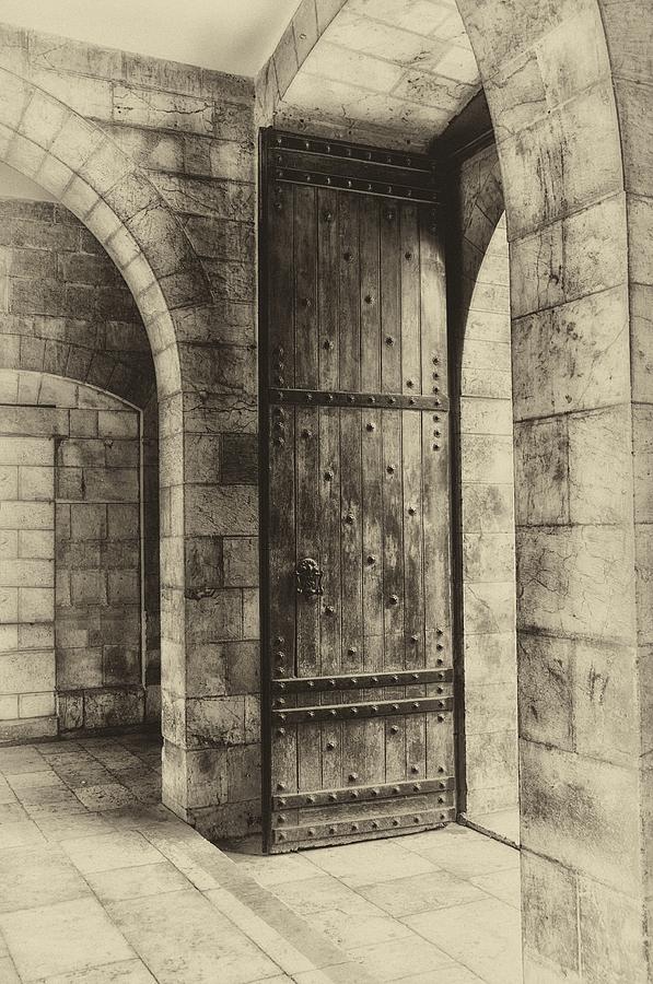 An Open Door  Antiqued Photograph by Mark Fuller