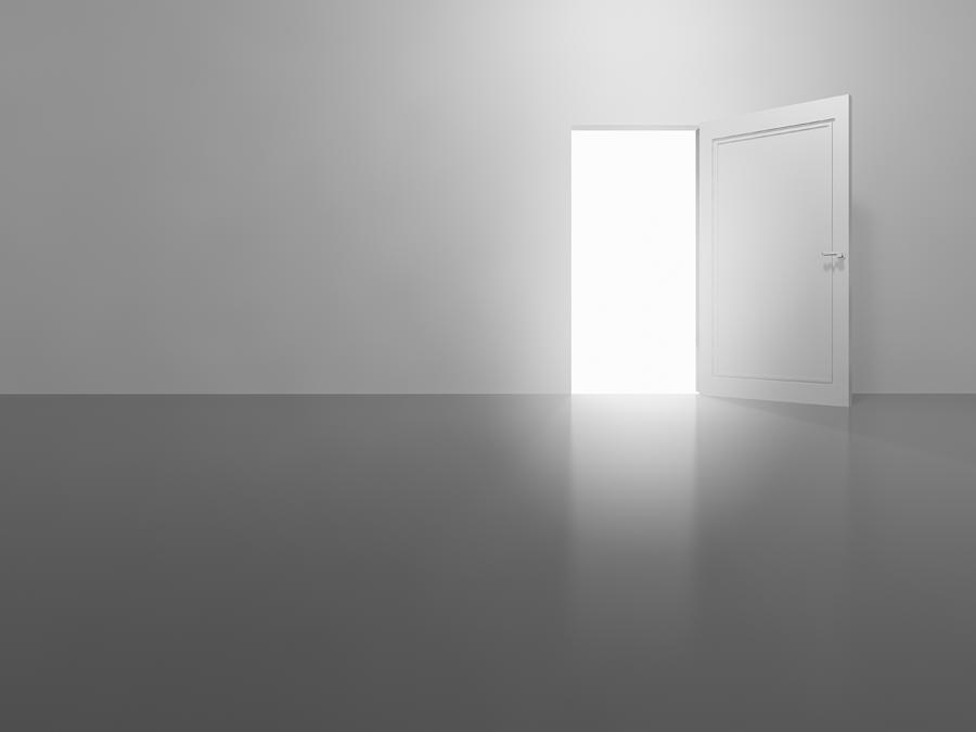An open white door,CG Drawing by Yagi Studio