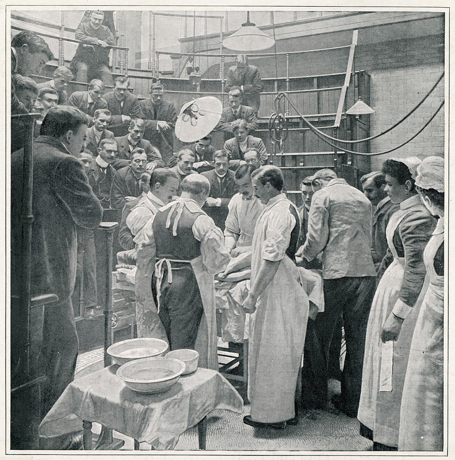 London Photograph - An Operation At Charing Cross Hospital by Mary Evans Picture Library