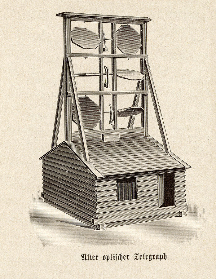 An Optical Telegraph System, Using 6 Drawing by Mary Evans Picture Library