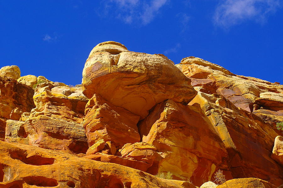 Desert Photograph - An Orange Boulder by Jeff Swan