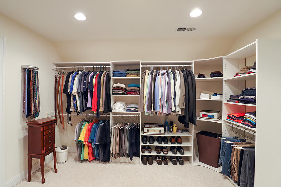 An organized mans closet Photograph by Daniela Duncan