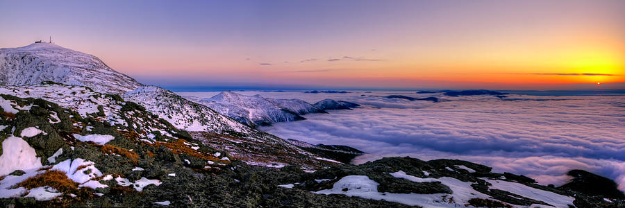 An Undercast Sunset Panorama Photograph by Chris Whiton