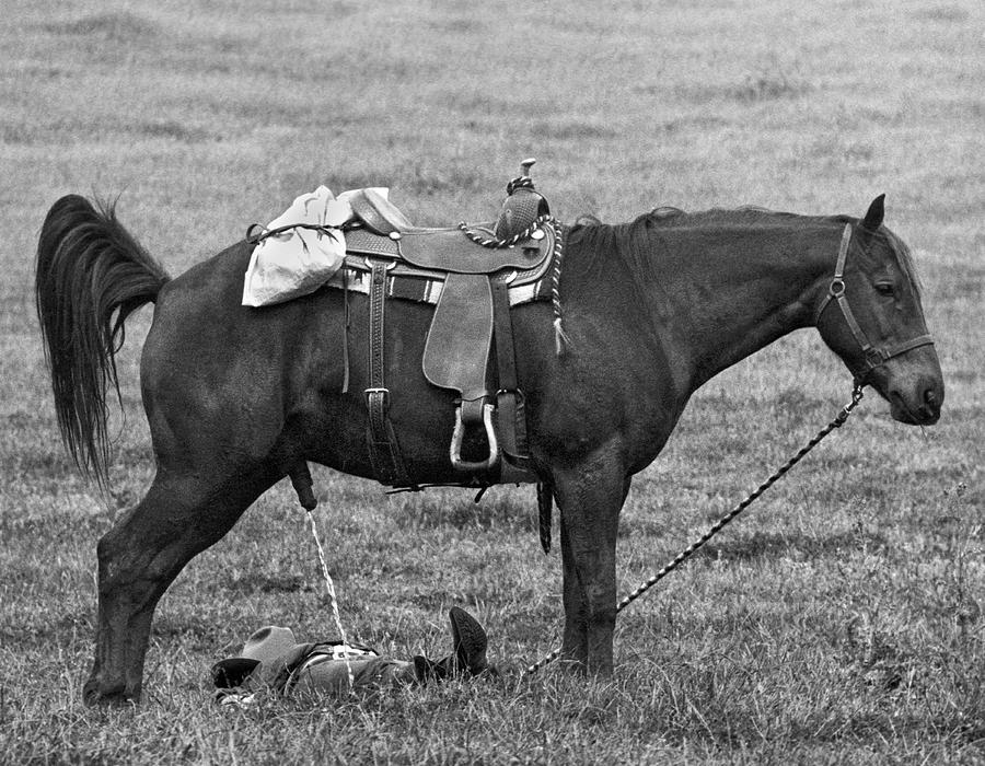 Cowboy Prairie Nap Photograph by Underwood Archives
