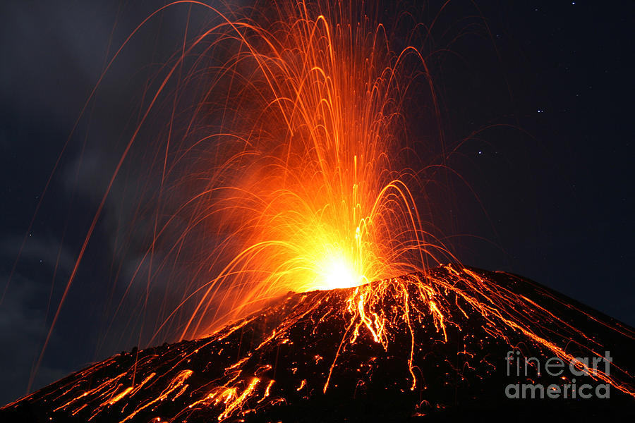 Anak Krakatau Volcano Erupting Photograph by Marc Szeglat