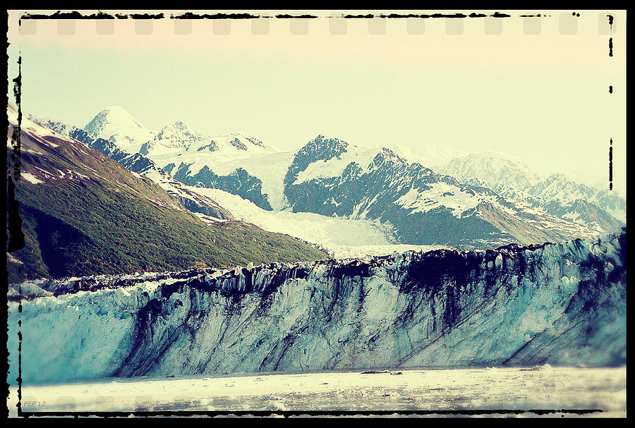 Analog Alaskan Glaciers Photograph by Phil Perkins