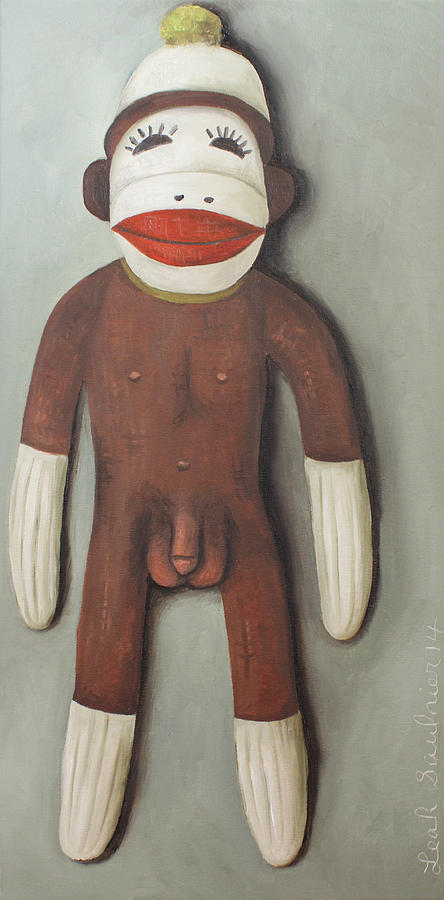 Anatomically Correct Male Sock Monkey Painting by Leah Saulnier The Painting Maniac