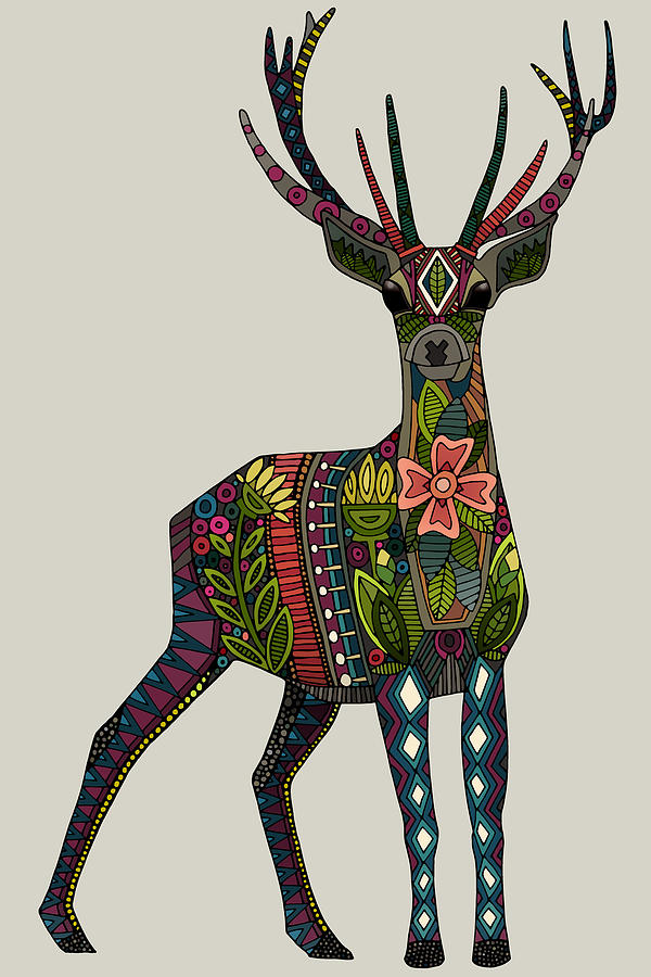 Anatopik Deer Painting by MGL Meiklejohn Graphics Licensing