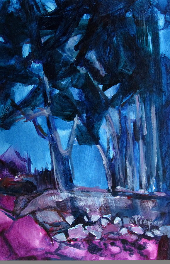 Ancestral Woodlands in the Moonlight Painting by Betty Pieper