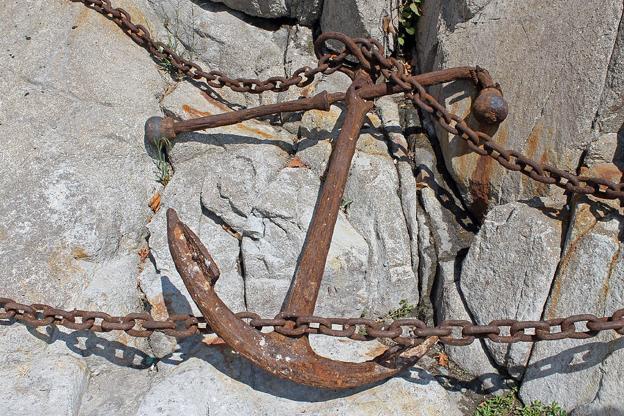 Anchor and Chains Photograph by Tony Murtagh