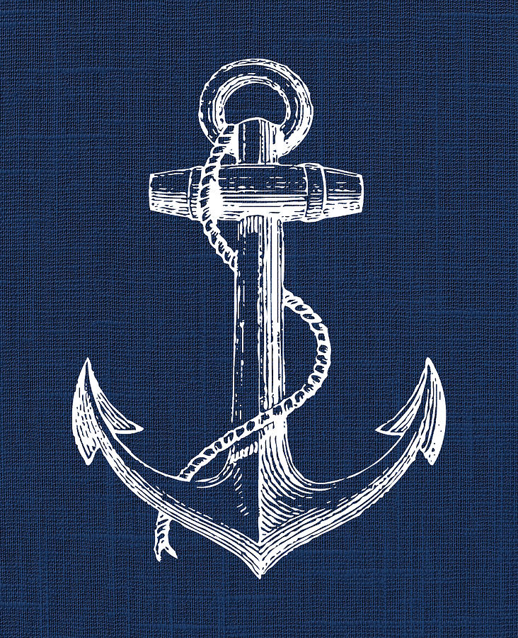 Anchor Nautical Print Digital Art by Jaime Friedman
