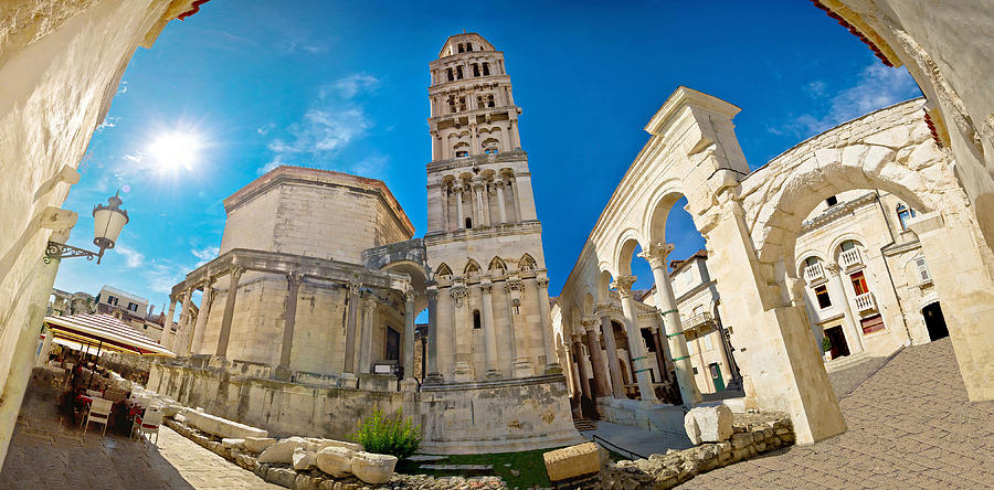 Ancien old Roman square in Split Photograph by Brch Photography