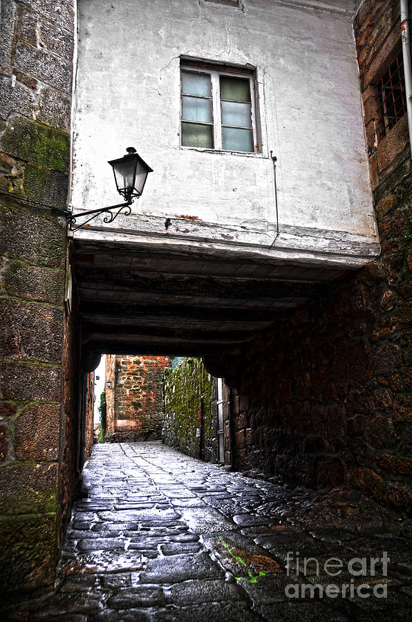 Romanesque Photograph - Ancient alley In Tui by RicardMN Photography