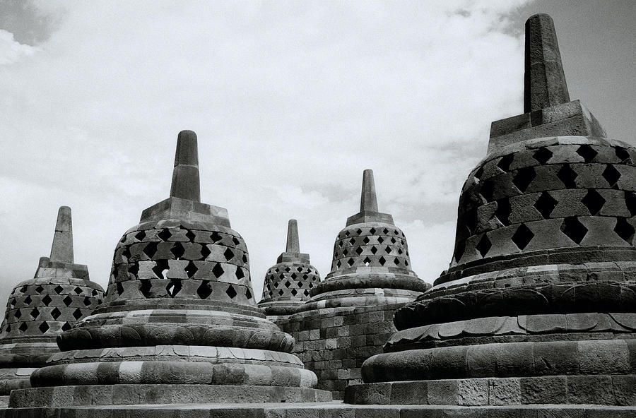 Surrealism Photograph - Ancient Borobudur Stupas by Shaun Higson