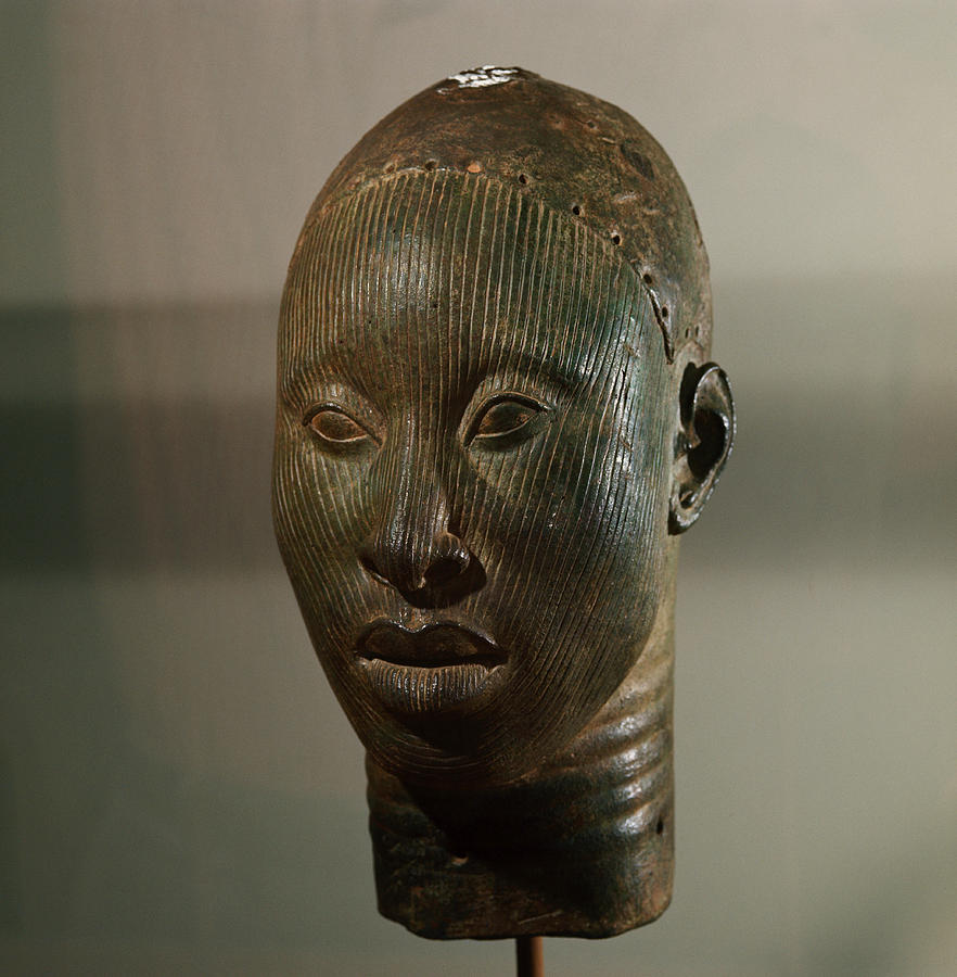 Ancient Bronze Head From Nigeria Photograph by George Holton