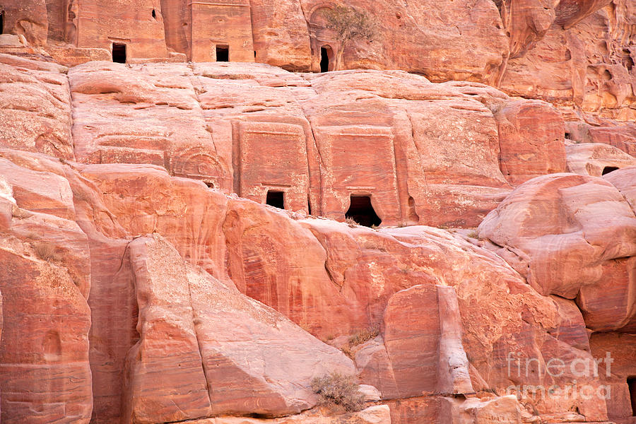 Ancient buildings in Petra Photograph by Jane Rix
