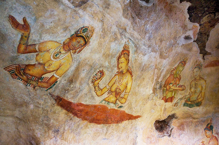 Ancient Cave Painting in Sigiriya. Sri Lanka Photograph by Jenny Rainbow