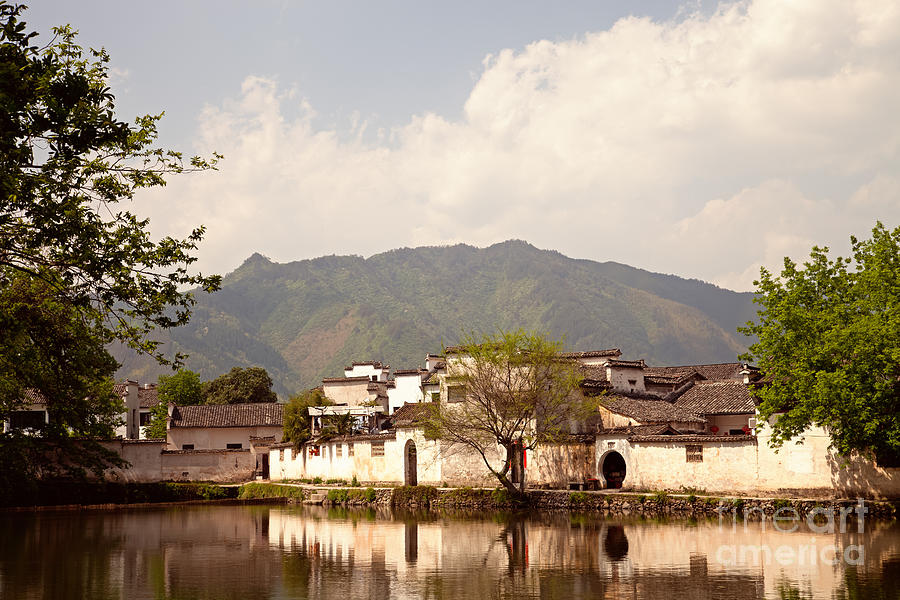 Ancient Chinese Village Of Hongcun China Photograph by Fototrav Print