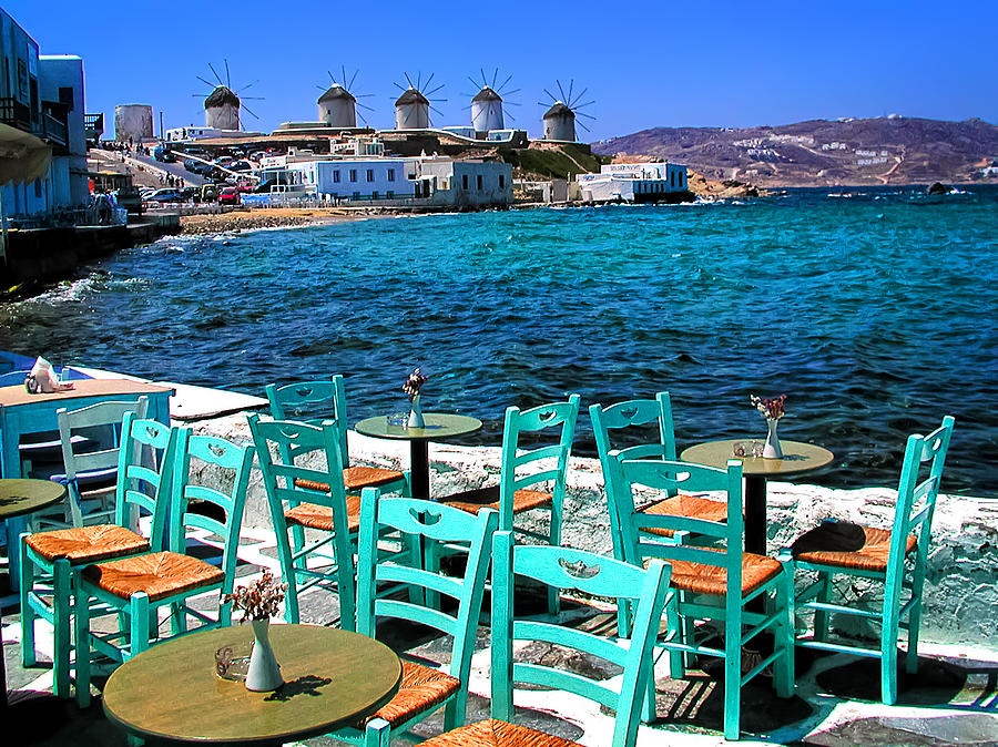 Ancient Chora Windmills in Mykonos Photograph by Mitchell R Grosky