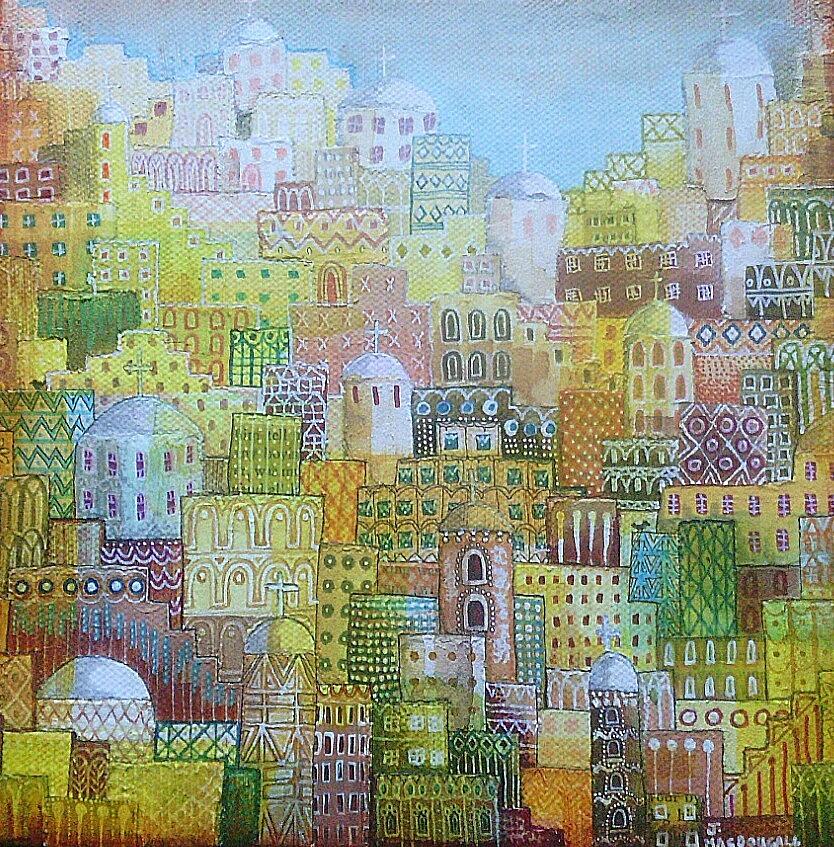 Ancient City Painting by Janice MacDougall