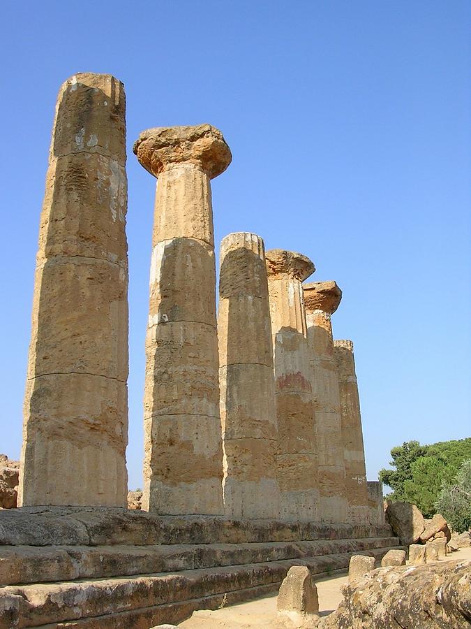 Ancient Columns in Agrigento Photograph by Caroline Stella