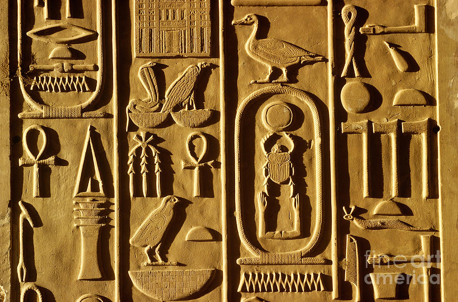Ancient Egyptian Hieroglyphs Photograph by Farrell Grehan
