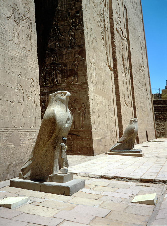 Ancient Egyptian Statues Of Horus Photograph By Robert Brookscience