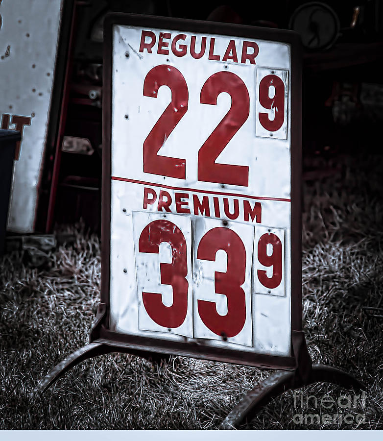 Ancient Gas Prices Photograph by Jim Lepard