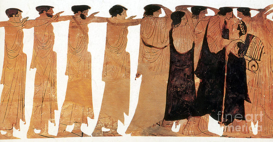 Ancient Greece, Funeral Procession Photograph by Photo Researchers
