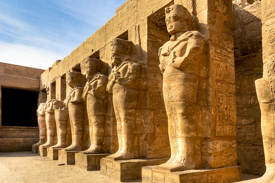 Ancient Guardians at the Egyptian Ruins of Karnak Photograph by Mark Tisdale