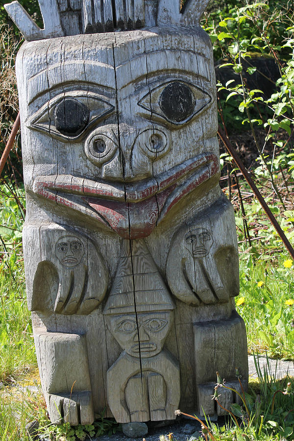 Ancient Haida Totem Photograph by Nancy Sefton