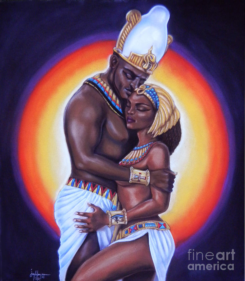 Egypt Pastel - Ancient Lovers by Joyce Hayes