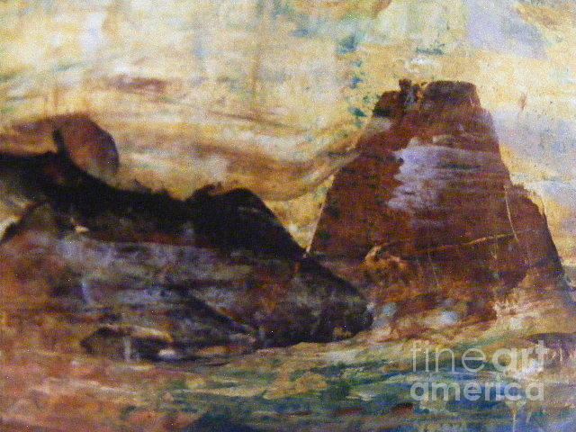 Ancient Mountains Painting by Nancy Kane Chapman