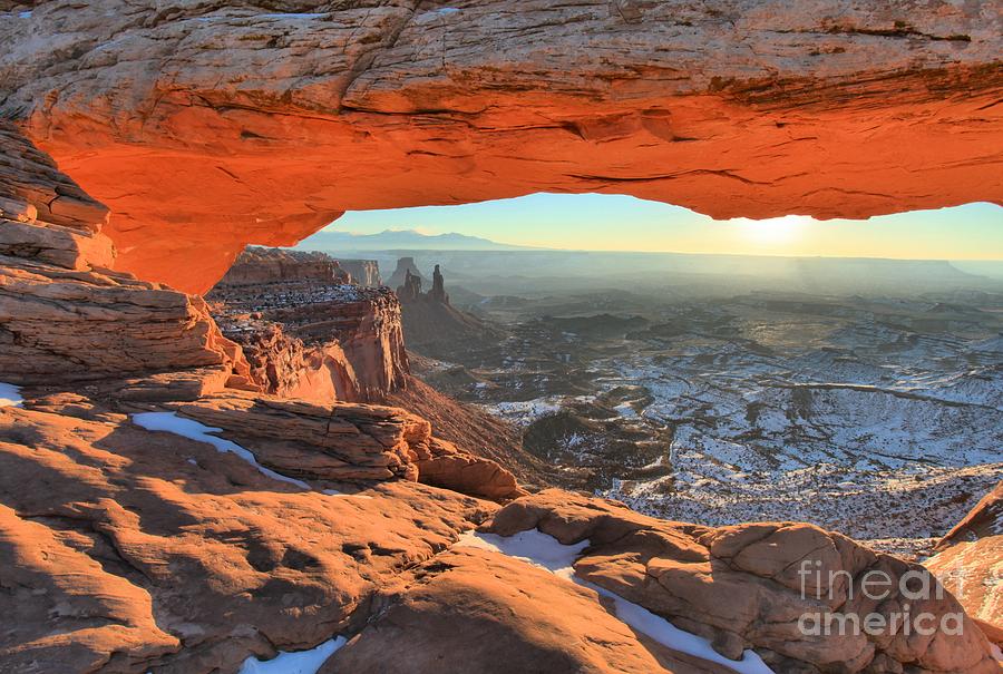 Mesa Arch Sunrise Photograph - Ancient Orange by Adam Jewell