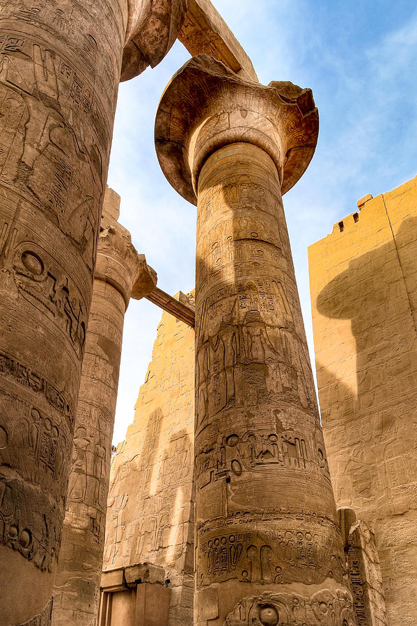 Ancient Pillars of Karnak Temple Photograph by Mark Tisdale