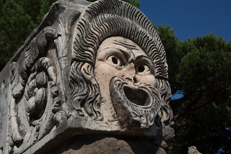 Ancient Roman Theater Mask Photograph by Allan Morrison