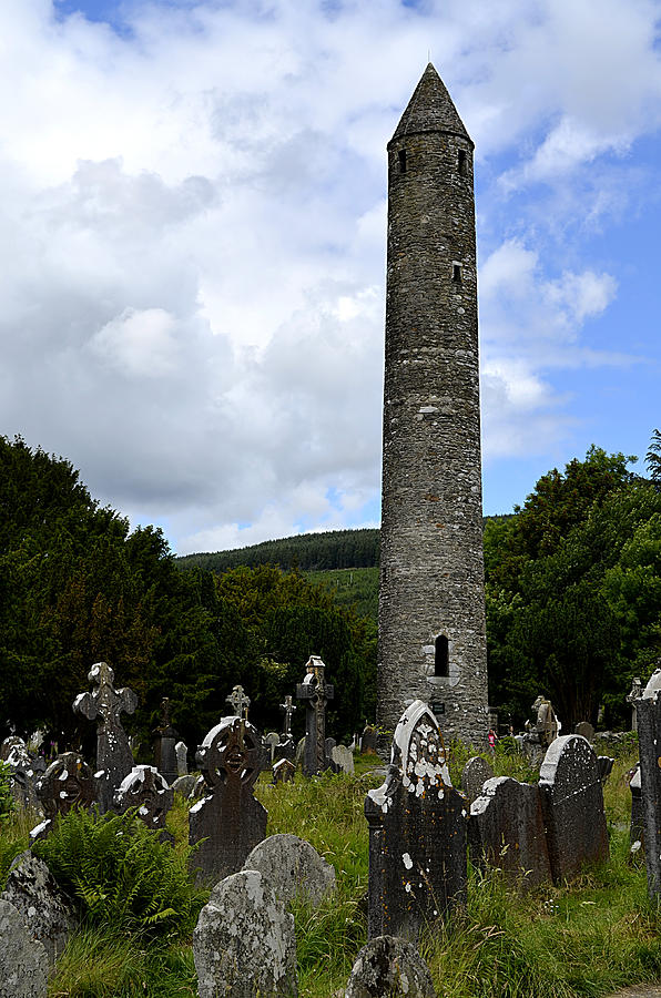 Ancient Round Tower at Glendalough Photograph by Richard Ortolano