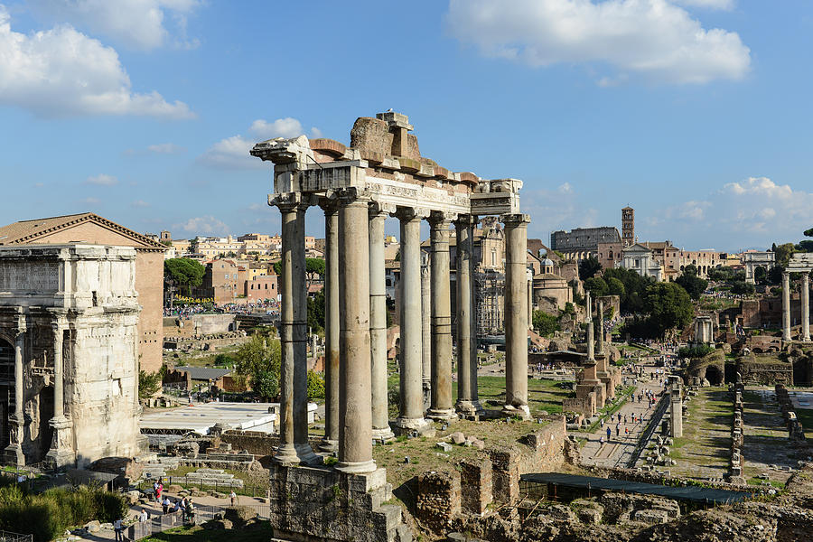 Ancient Ruins Of Rome - Imperial Forum - Italy Photograph