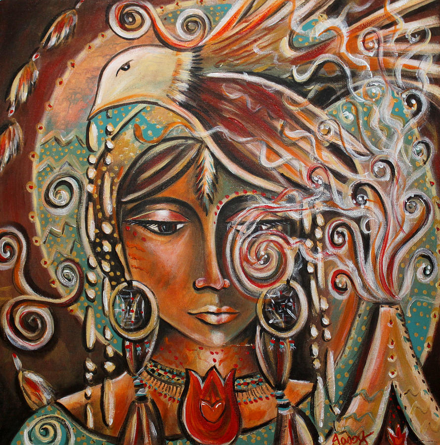 Ancient Spirit Wisdom Painting by Jassy Watson