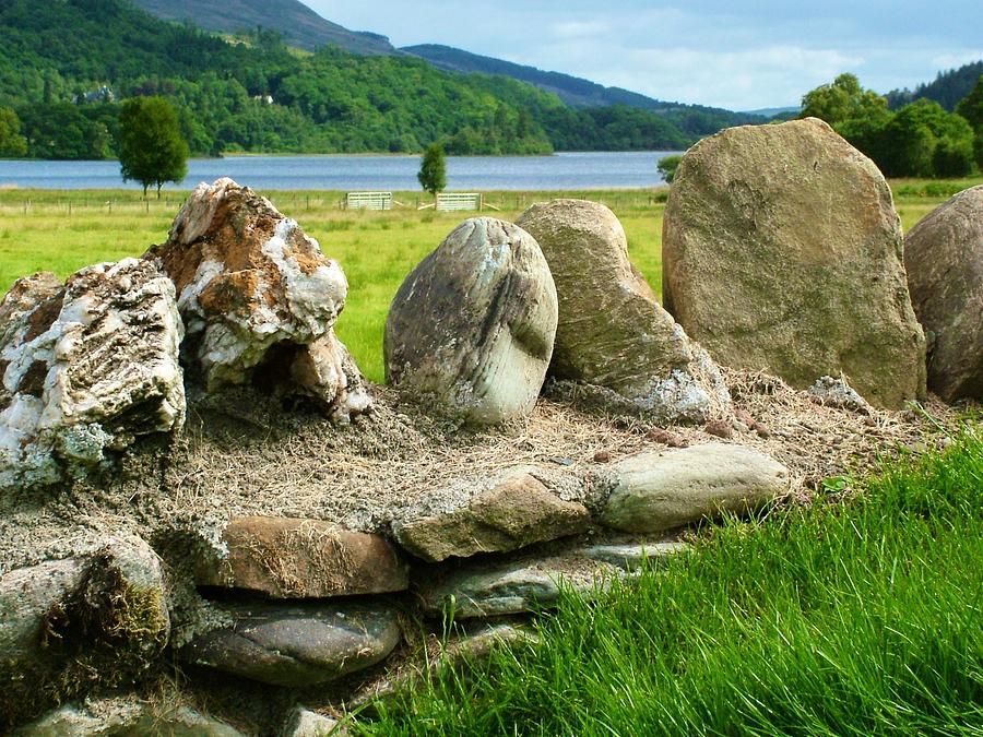 Ancient Stone Wall At Loch Achray Photograph by Joan-Violet Stretch