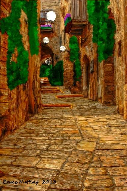Ancient Street Painting by Bruce Nutting