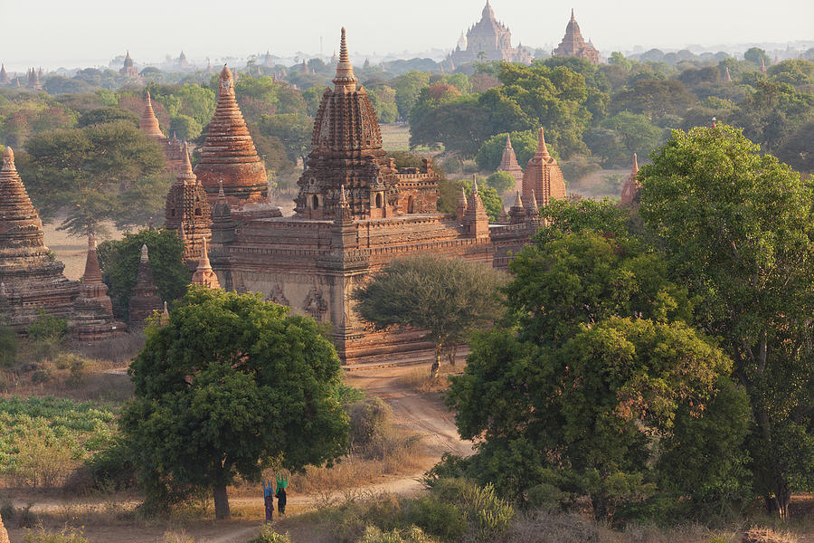 Ancient Temple City Of Bagan, Myanmar Photograph by Peter Adams
