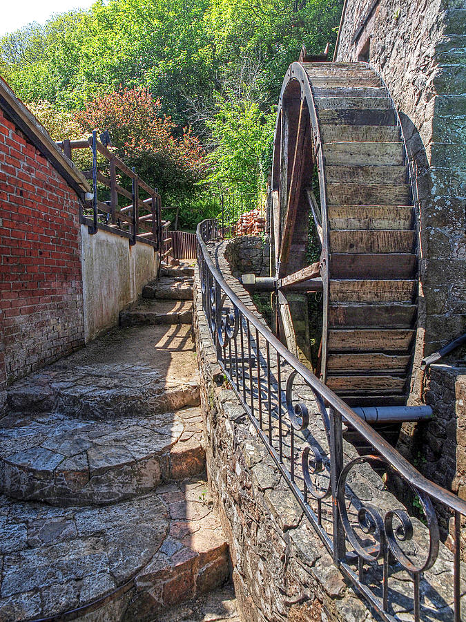 Architecture Photograph - Ancient Watermill - Le Moulin de Lecq by Gill Billington