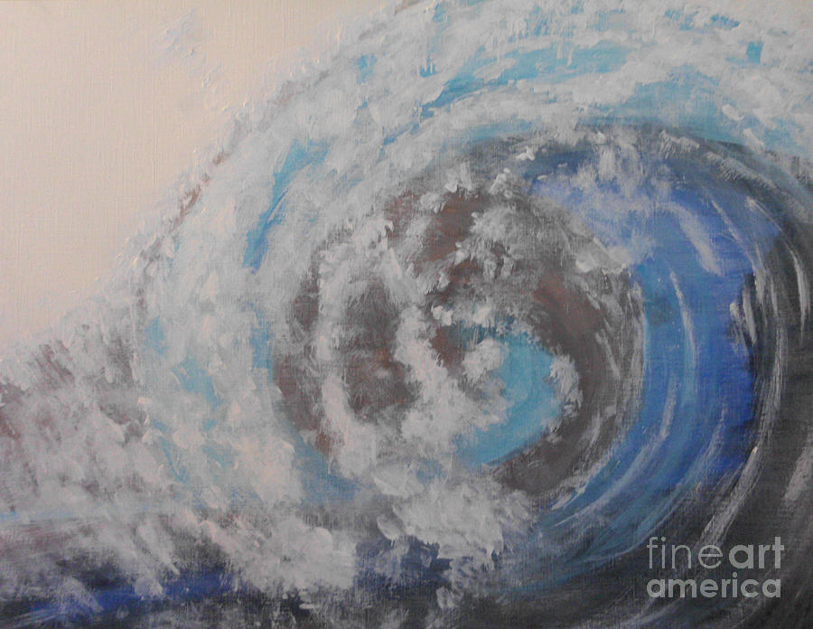 Waves Painting - Ancient Wave by Erica  Darknell 