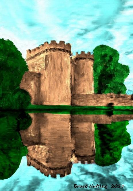 Ancient Whittington Castle in Shropshire England Painting by Bruce Nutting